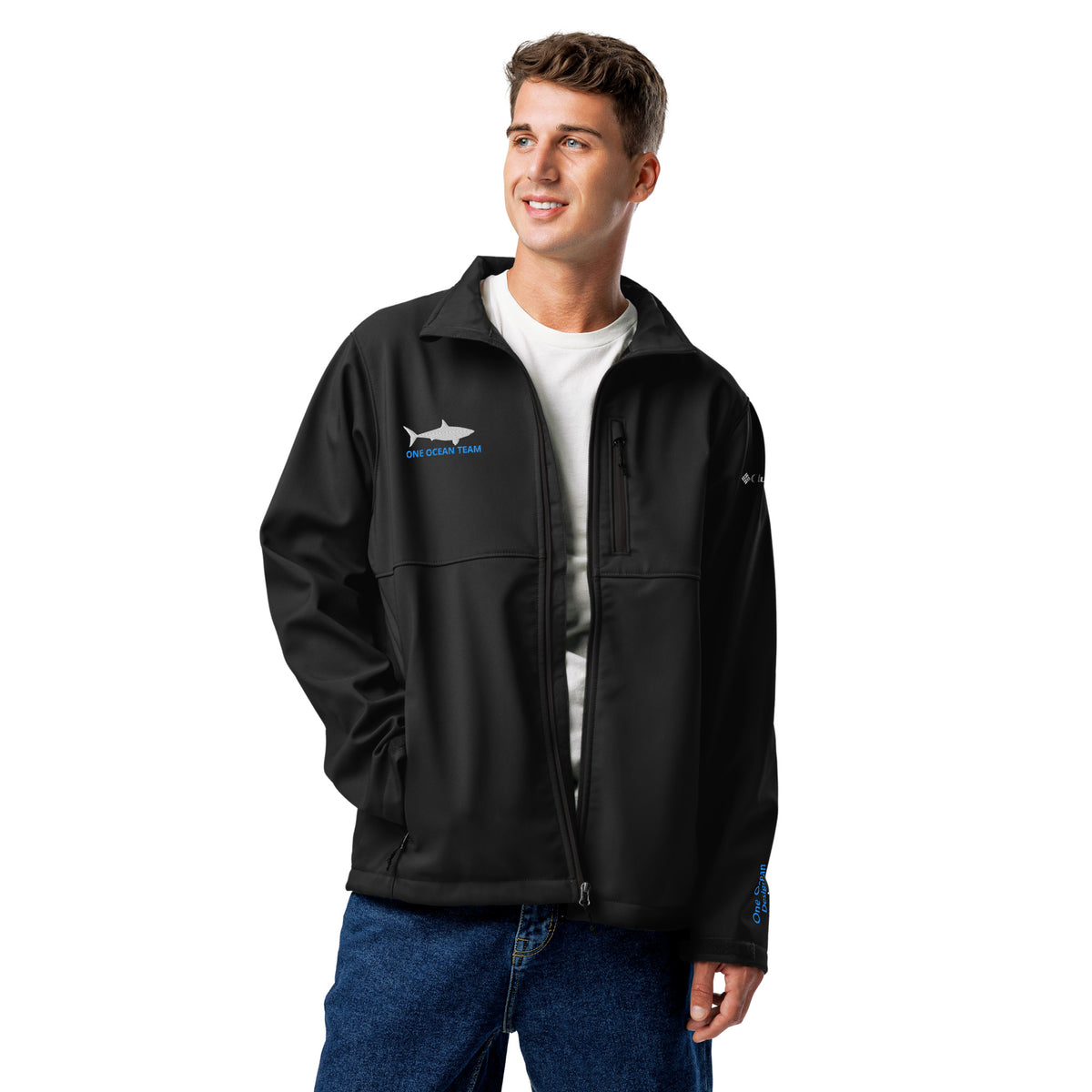 One Ocean Team embroidered Columbia soft shell jacket