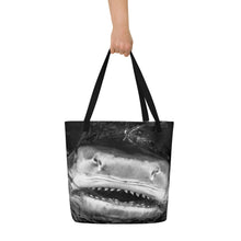 Shark Smile Large Tote Bag with Inside Pocket