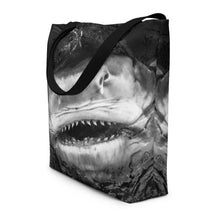 Shark Smile Large Tote Bag with Inside Pocket