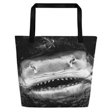 Shark Smile Large Tote Bag with Inside Pocket