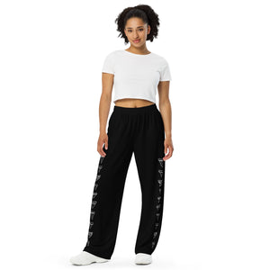 Shark Grl comfy  black wide-leg pants by designer/biologist/conservationist @FaithWFins