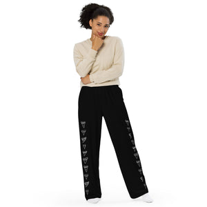 Shark Grl comfy  black wide-leg pants by designer/biologist/conservationist @FaithWFins