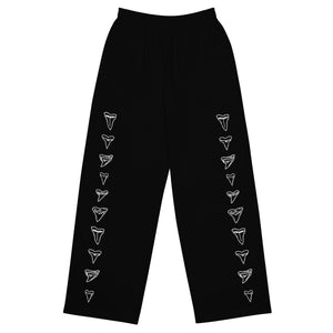 Shark Grl comfy  black wide-leg pants by designer/biologist/conservationist @FaithWFins