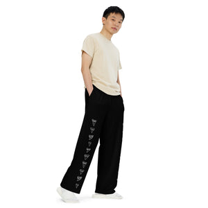 Shark Grl comfy  black wide-leg pants by designer/biologist/conservationist @FaithWFins