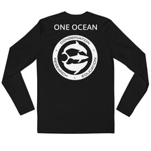 JUANSHARKS Signature One Ocean Logo Bold Next Level 3601 Premium Fitted Long Sleeve Crew
