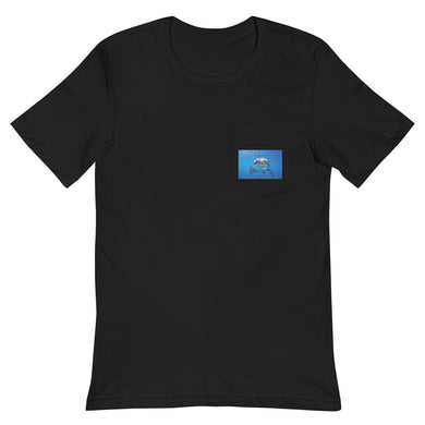 Shark Smile Shark Ohana Unisex Pocket T-Shirt, Ocean Ramsey Signature Design
