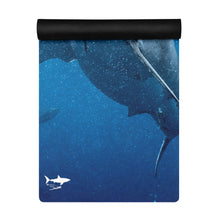 Big Great White Shark Scarboard Yoga Mat Design by Ocean Ramsey