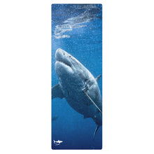 Big Great White Shark Scarboard Yoga Mat Design by Ocean Ramsey