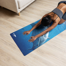 Big Great White Shark Scarboard Yoga Mat Design by Ocean Ramsey