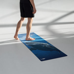 Big Great White Shark Scarboard Yoga Mat Design by Ocean Ramsey