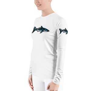 Plastic is the real Killer Women's Rash Guard (for swimming and diving and working out) ***Covid update: Some items might ship in recycled plastic***If so: Please Reuse***