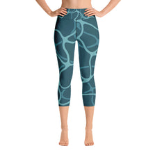 Sea Inspired Yoga Capri Leggings
