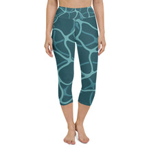 Sea Inspired Yoga Capri Leggings