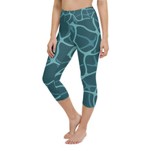 Sea Inspired Yoga Capri Leggings