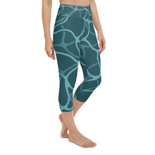 Sea Inspired Yoga Capri Leggings