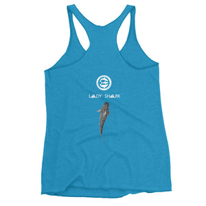 LADY SHARK! aka "The Claire Strand Design" Women's Racerback Tank