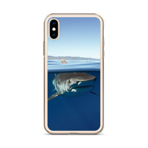 Tiger shark over under iPhone Case