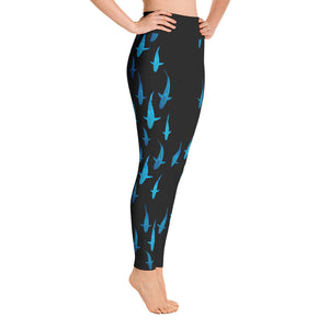 Blue Lady Shark Yoga Leggings