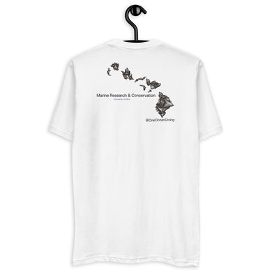 Marine Research Shark Teeth Hawaiian Islands One Ocean Diving Aloha Short Sleeve Next Level T-shirt