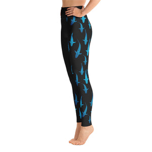 Blue Lady Shark Yoga Leggings