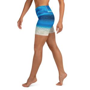 Underwater beach Paradise Yoga Shorts