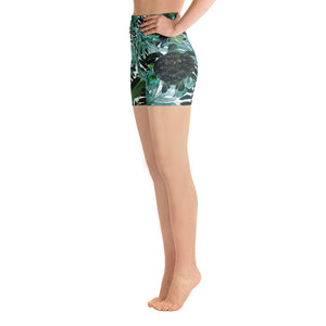 Turtle Tropical Yoga Shorts