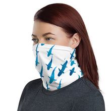 Galapagos Sharks Schooling White Face Shield Neck Gaiter