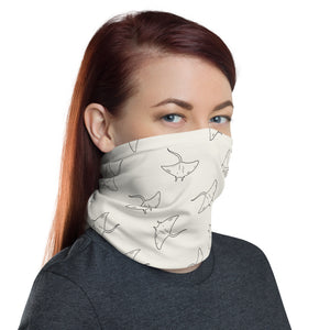 Save the Manta Rays Face Cover (This print matches the One Ocean Bikini Manta ray design) Neck Gaiter