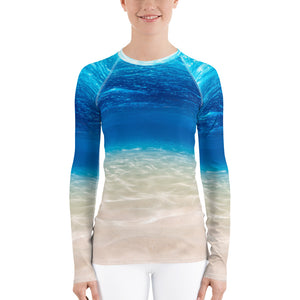 Underwater Beach Paradise Women's Rash Guard