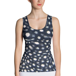 Whale shark fitted tank top