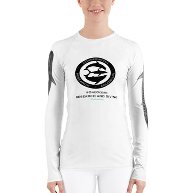 Women's Shark research team One Ocean Rash Guard