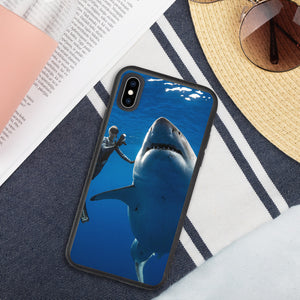 Biodegradable phone case featuring Grandma Great White and Ocean Ramsey