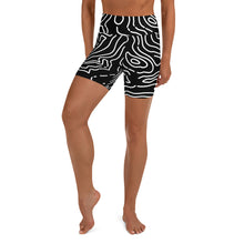 Mapping Ocean Contour Yoga Shorts