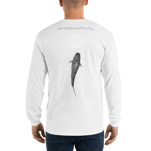 Tiger Shark #HelpSaveSharks Long Sleeve T-Shirt