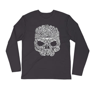 Skull Ocean JuanSharks Long Sleeve Fitted Crew