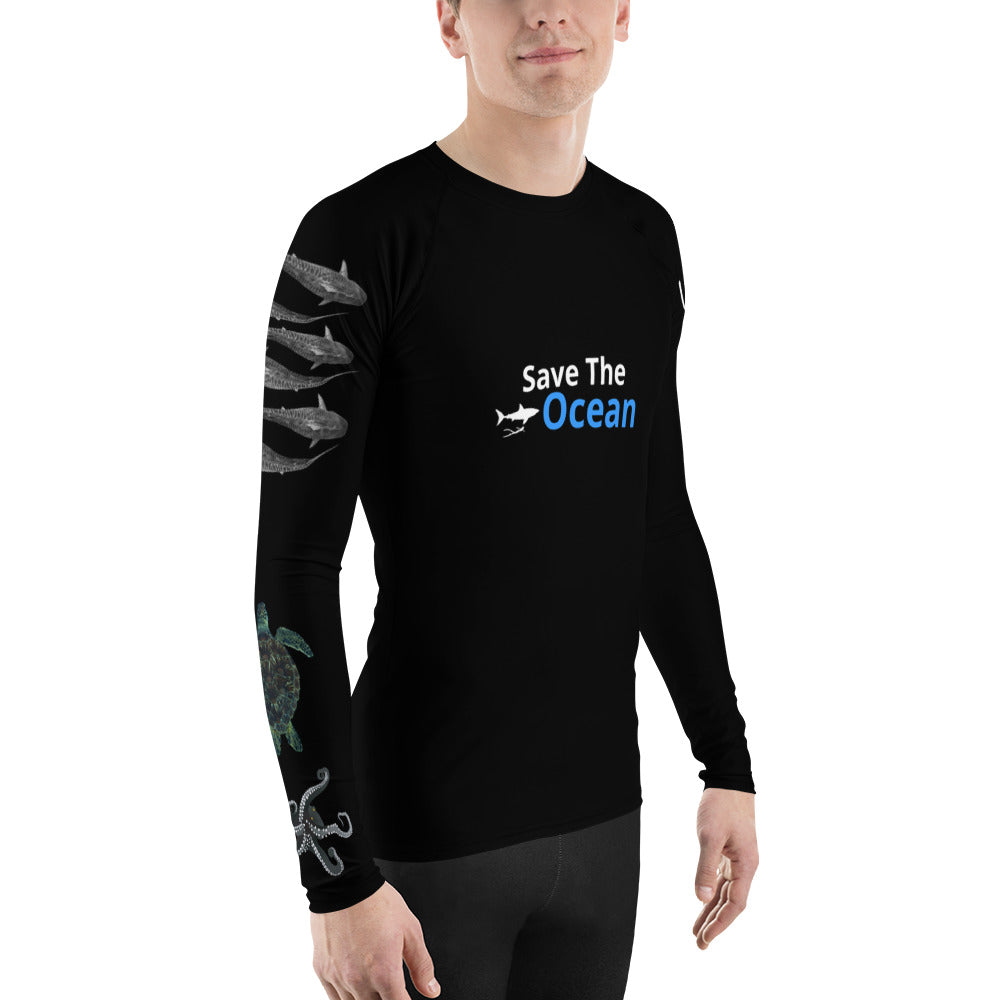 Save the Ocean Sea Life shark Rash Guard – OneOceanDesigns