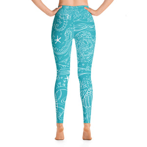 Summer Sea Life Yoga Leggings