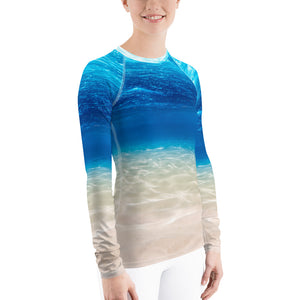 Underwater Beach Paradise Women's Rash Guard