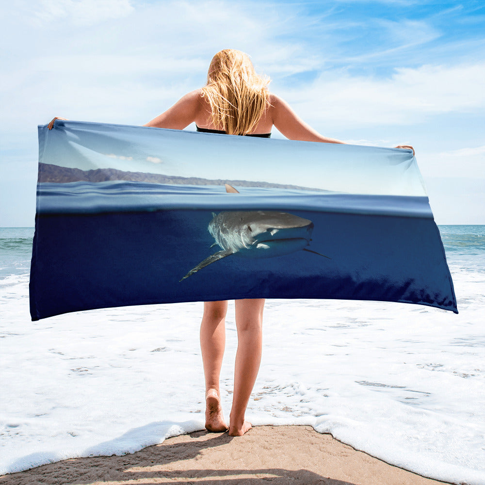 Tiger Shark Over-Under by @JuanSharks From Hawaii Towel