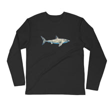 Great White Shark Long Sleeve Fitted Crew
