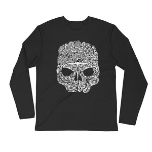 Skull Ocean JuanSharks Long Sleeve Fitted Crew