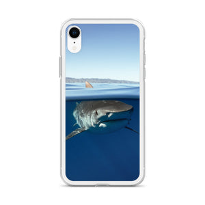 Tiger shark over under iPhone Case