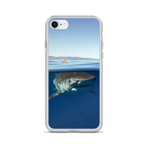 Tiger shark over under iPhone Case