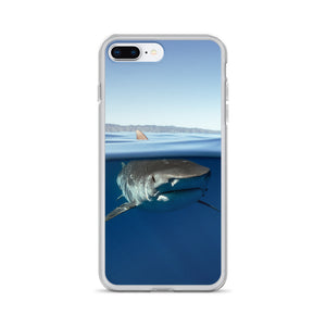 Tiger shark over under iPhone Case