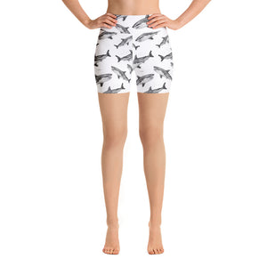 Great White Bella design Yoga Shorts