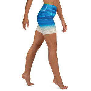 Underwater beach Paradise Yoga Shorts