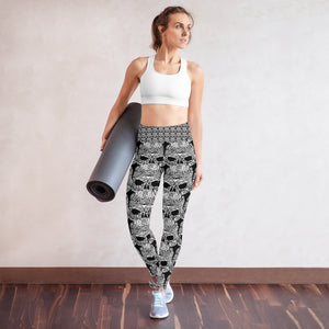 Marine Life Skull Tattoo Yoga Leggings