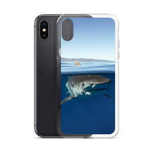 Tiger shark over under iPhone Case