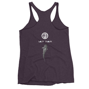 LADY SHARK! aka "The Claire Strand Design" Women's Racerback Tank