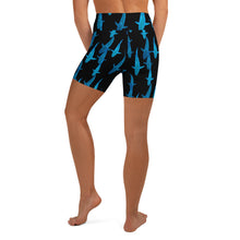 Lady Shark All Over Shorts Yoga Shorts (Check out our other lady Shark Short design for smaller shark print)